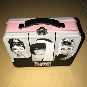 Breakfast at Tiffany’s Audrey Hepburn Pink Tin Lunchbox Keepsake Collectible